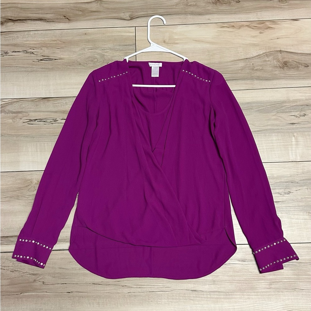 Caché Purple Blouse